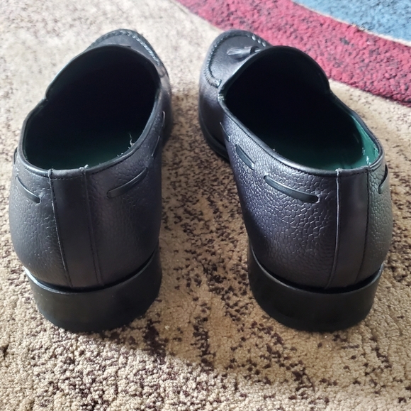 Mezlan Black Pebbled Leather Tassel Slip On Loafers 13559 Size 11 M - Picture 2 of 12